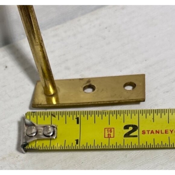 Vintage Brass Swirl Spiral Wall Hook Curtain Tie Backs 5.5" Elegant Set of 2 - Picture 5 of 5